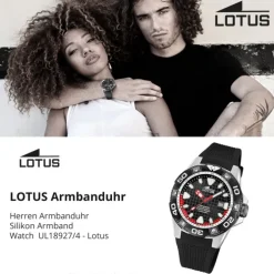 Lotus Herrenuhr Silikon schwarz Lotus Classic Armbanduhr UL18927/4