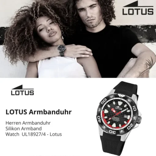 Lotus Herrenuhr Silikon schwarz Lotus Classic Armbanduhr UL18927/4