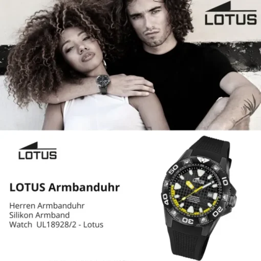 Lotus Herrenuhr Silikon schwarz Lotus Classic Armbanduhr UL18928/2