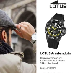 Lotus Herrenuhr Silikon schwarz Lotus Classic Armbanduhr UL18928/2