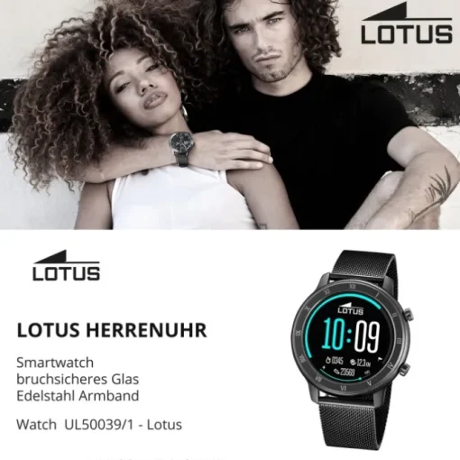 Lotus Herrenuhr Smartwatch Smartwatch Edelstahl schwarz UL50039/1