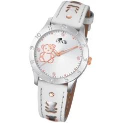 LOTUS Jugend Armbanduhr Junior 18657/A Quarz Leder weiß UL18657/A