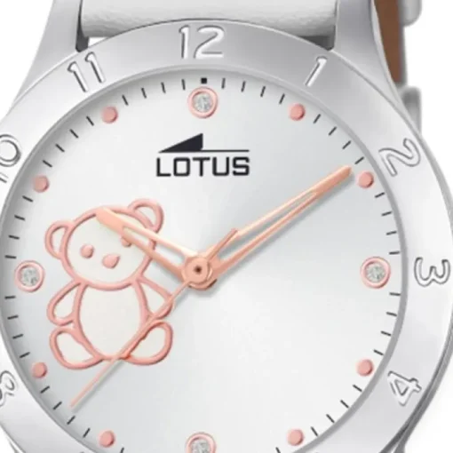 LOTUS Jugend Armbanduhr Junior 18657/A Quarz Leder weiß UL18657/A