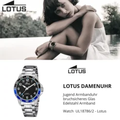Lotus Jugend Armbanduhr Junior 18786/2 Analog Edelstahl silber UL18786/2