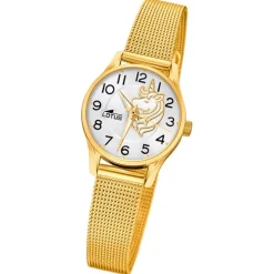 Lotus Jugend Kinderuhr Edelstahl gold Lotus Junior Armbanduhr UL18572/C