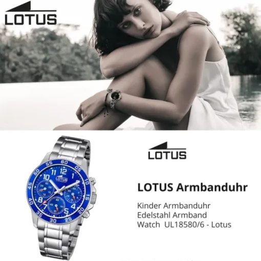 Lotus Jugend Kinderuhr Edelstahl silber Lotus Junior Armbanduhr UL18580/6