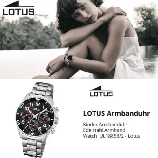 Lotus Jugend Kinderuhr Edelstahl silber Lotus Classic Armbanduhr UL18858/2