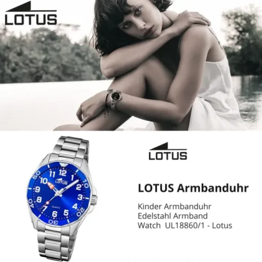 Lotus Jugend Kinderuhr Edelstahl silber Lotus Classic Armbanduhr UL18860/1