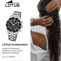 Lotus Jugend Kinderuhr Edelstahl silber Lotus Classic Armbanduhr UL18858/2