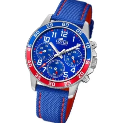Lotus Jugend Kinderuhr Leder blaurot Lotus Junior Armbanduhr UL18581/4