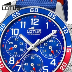 Lotus Jugend Kinderuhr Leder blaurot Lotus Junior Armbanduhr UL18581/4
