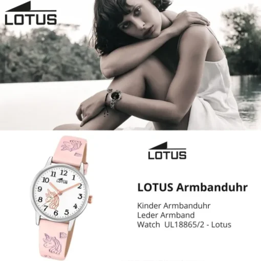 Lotus Jugend Kinderuhr Leder rosa Lotus Classic Armbanduhr UL18865/2
