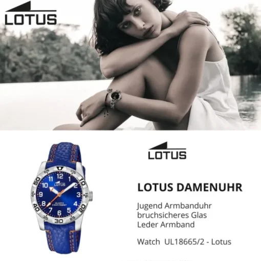 Lotus Jugenduhr Junior Armbanduhr Leder blau UL18665/2