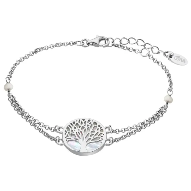 LOTUS Silver - Damen Armband Lebensbaum perlmutt aus 925 Silber JLP1678-2-1