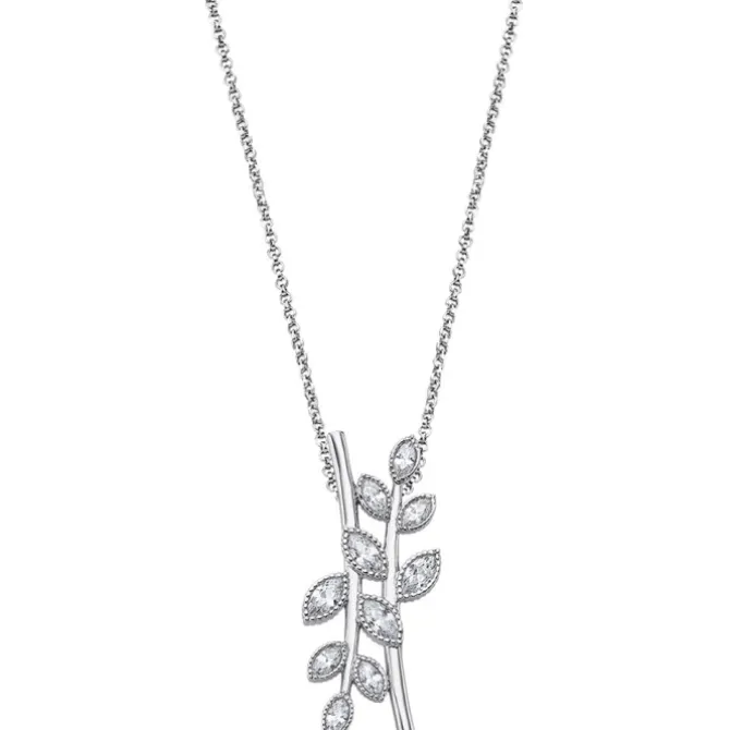 LOTUS Silver - Damen Halskette Zweige weiß aus 925 Silber JLP1783-1-1