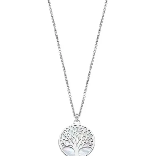LOTUS Silver - Damen Halskette Lebensbaum perlmutt aus 925 Silber JLP1678-1-1