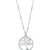 LOTUS Silver - Damen Halskette Lebensbaum weiß aus 925 Silber JLP1780-1-1