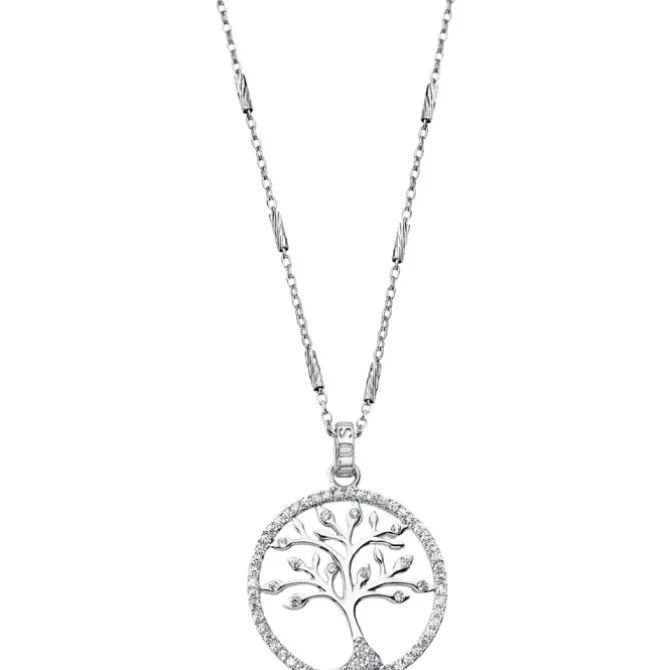 LOTUS Silver - Damen Halskette Lebensbaum weiß aus 925 Silber JLP1780-1-1