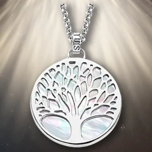LOTUS Silver - Damen Halskette Lebensbaum perlmutt aus 925 Silber JLP1678-1-1
