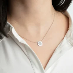 LOTUS Silver - Damen Halskette Rund weiß aus 925 Silber JLP1252-1-1