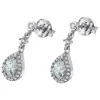 LOTUS Silver - Damen Ohrring Tropfen weiß Ohrstecker aus 925 Silber JLP1592-4-1