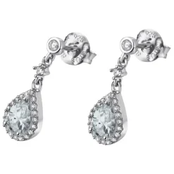 LOTUS Silver - Damen Ohrring Tropfen weiß Ohrstecker aus 925 Silber JLP1592-4-1