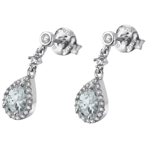 LOTUS Silver - Damen Ohrring Tropfen weiß Ohrstecker aus 925 Silber JLP1592-4-1