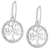 LOTUS Silver - Damen Ohrring Lebensbaum weiß Ohrhänger 925 Silber JLP1746-4-1