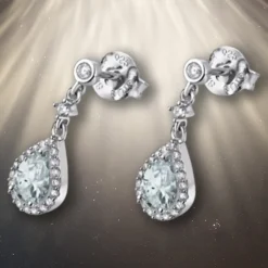 LOTUS Silver - Damen Ohrring Tropfen weiß Ohrstecker aus 925 Silber JLP1592-4-1