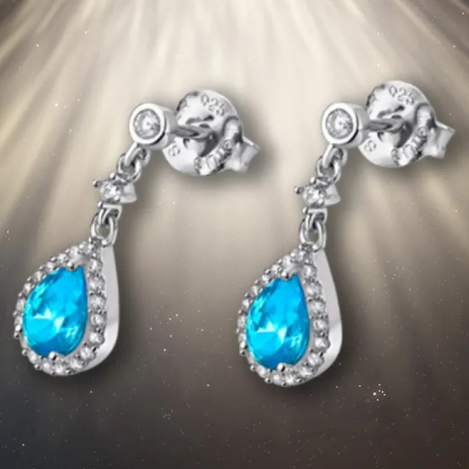 LOTUS Silver - Damen Ohrring Tropfen türkis Ohrstecker 925 Silber JLP1592-4-3