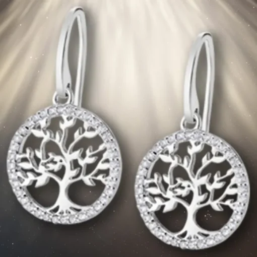 LOTUS Silver - Damen Ohrring Lebensbaum weiß Ohrhänger 925 Silber JLP1746-4-1