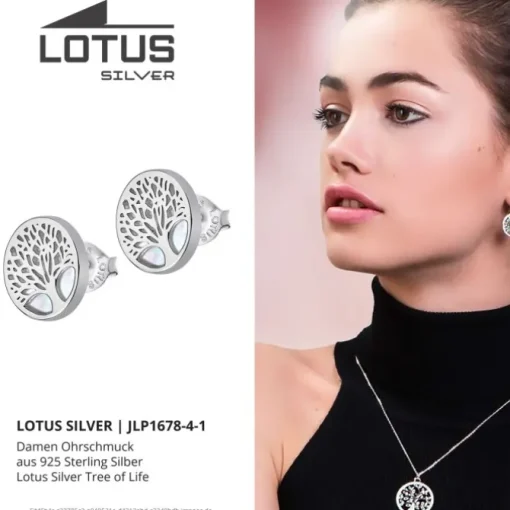 LOTUS Silver - Damen Ohrring Lebensbaum Ohrstecker aus 925 Silber JLP1678-4-1