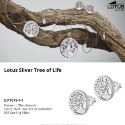 LOTUS Silver - Damen Ohrring Lebensbaum Ohrstecker aus 925 Silber JLP1678-4-1