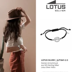 LOTUS Silver Armband Lebensbaum 925 Silber LP1641-2/3 schwarz Hidra JLP1641-2-3