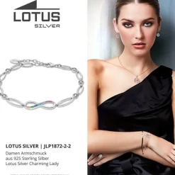 LOTUS Silver Armband Unendlichkeit 925 Silber Zirkonia Charming Lady JLP1872-2-2