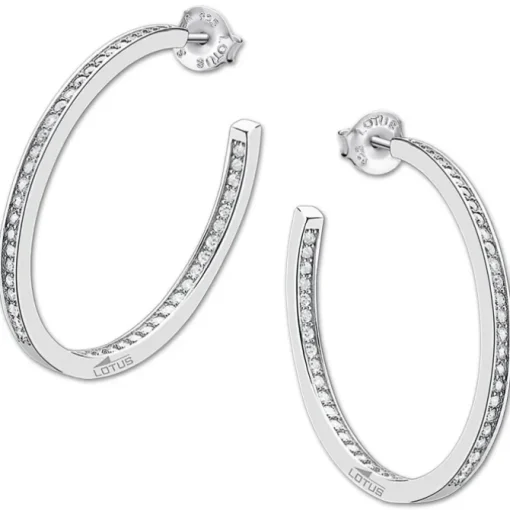 LOTUS Silver Creolen 925 Silber Zirkonia Lotus Silver IT Girl JLP1937-4-3