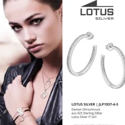 LOTUS Silver Creolen 925 Silber Zirkonia Lotus Silver IT Girl JLP1937-4-3