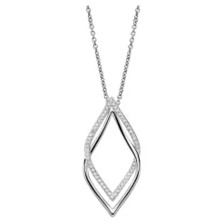 LOTUS Silver Halskette Blatt 925 Silber LP1791-1/1 weiß Zirkonia JLP1791-1-1