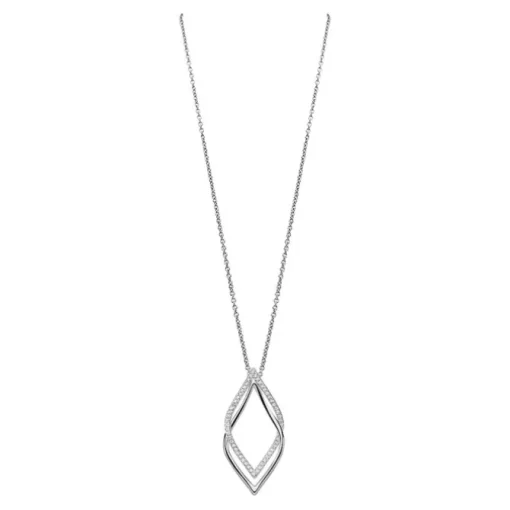 LOTUS Silver Halskette Blatt 925 Silber LP1791-1/1 weiß Zirkonia JLP1791-1-1