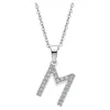 LOTUS Silver Halskette Buchstabe M 925 Silber LP1958-1/M Zirkonia JLP1958-1-M