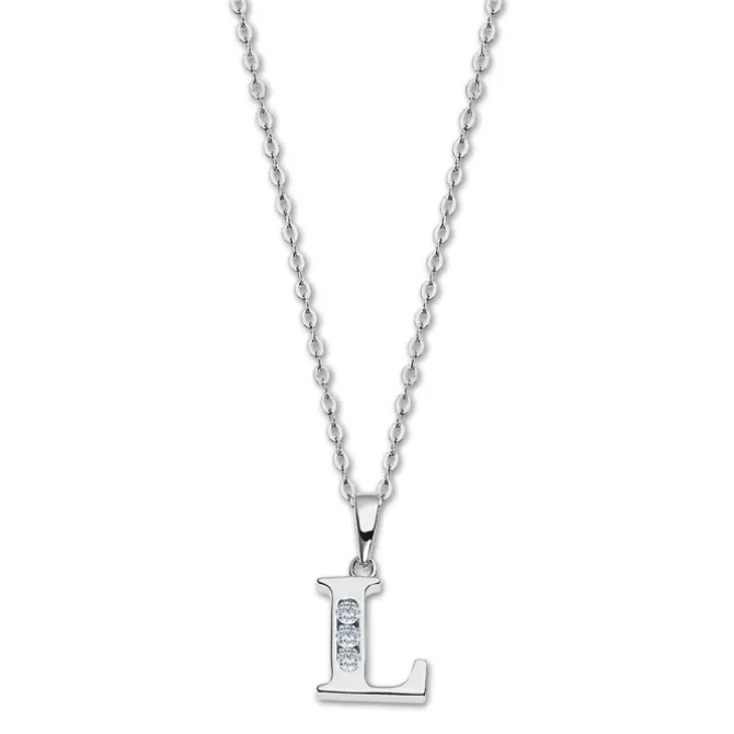 LOTUS Silver Halskette Buchstabe L 925 Silber Lotus Silver Trendy JLP3054-1-L