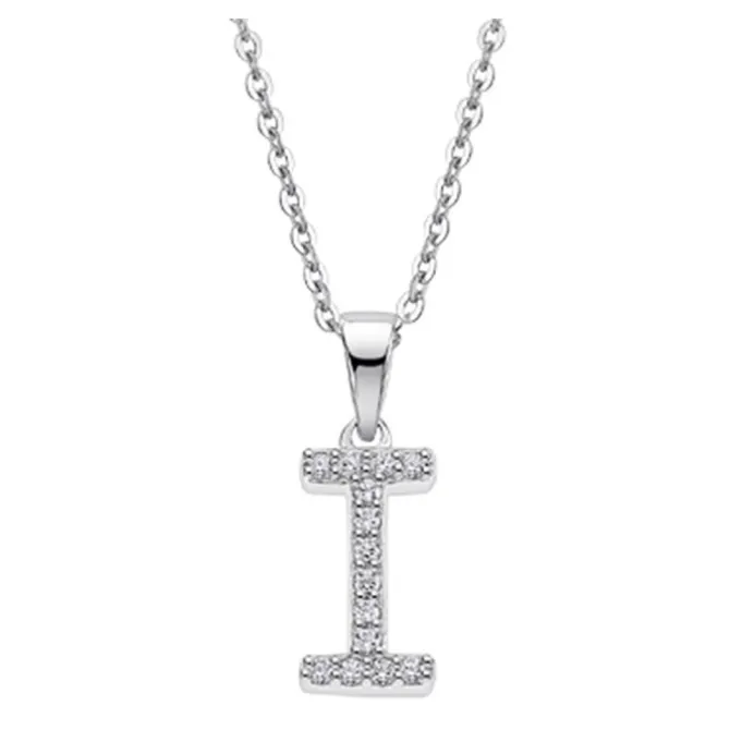 LOTUS Silver Halskette Buchstabe I 925 Silber LP1958-1/I Zirkonia JLP1958-1-I