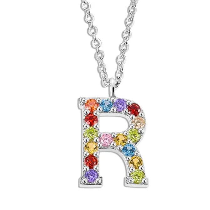 LOTUS Silver Halskette Buchstabe R Lotus Silver Pure Essential JLP3426-1-R