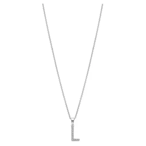 LOTUS Silver Halskette Buchstabe L 925 Silber LP1958-1/L Zirkonia JLP1958-1-L