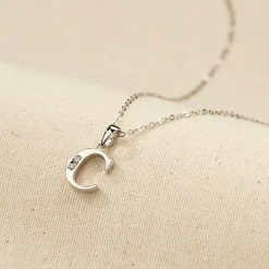 LOTUS Silver Halskette Buchstabe C 925 Silber Lotus Silver Trendy JLP3054-1-C