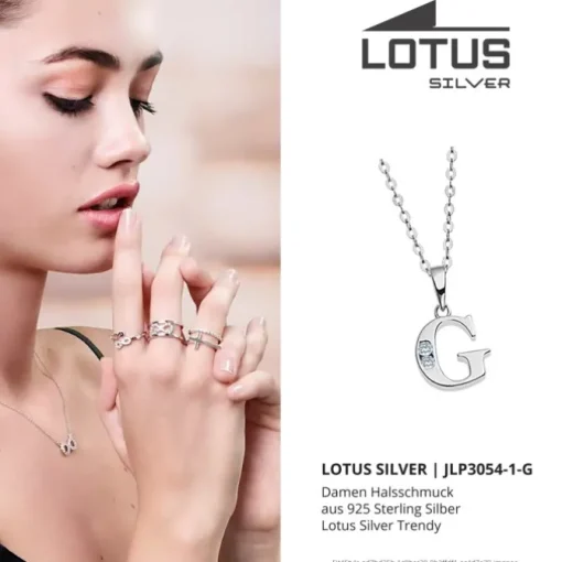 LOTUS Silver Halskette Buchstabe G 925 Silber Lotus Silver Trendy JLP3054-1-G