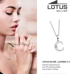 LOTUS Silver Halskette Buchstabe C 925 Silber Lotus Silver Trendy JLP3054-1-C
