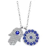 LOTUS Silver Halskette Fatimas Hand SILBER LP1969-1/1 blau Zirkonia JLP1969-1-1