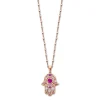 LOTUS Silver Halskette Hand der Fatima 925 Silber rosa weiß Mystic JLP1989-1-3