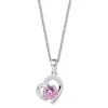 LOTUS Silver Halskette Herz 925 Silber rosa Zirkonia Pure Essential JLP3106-1-2